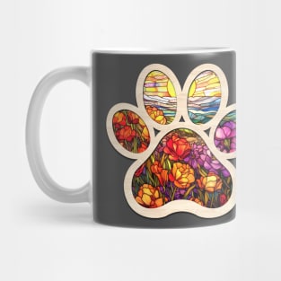 Dog Paw Flower Mug